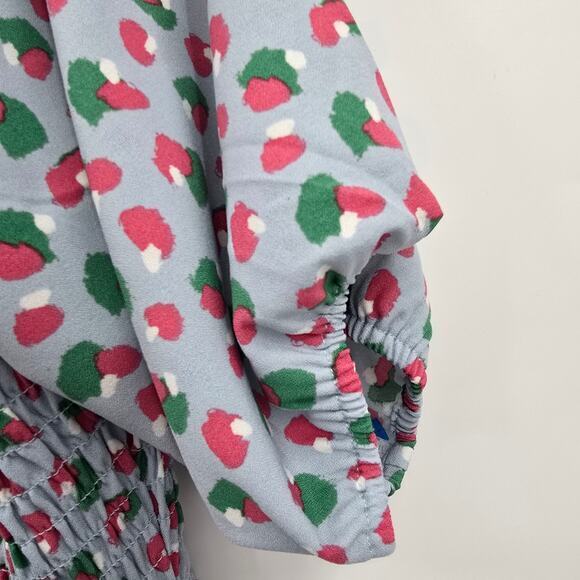 Michelle McDowell Women's Abstract Dots Cheetah Smocked Off Shoulder Dress Large - Picture 6 of 10